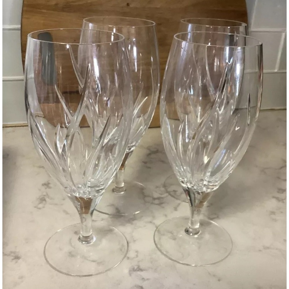 (4) Crystal D'Arques Durand  Agena Iced Tea/ Drink Glasses 7 7/8"